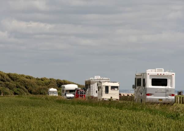Some of the caravans, in Marine Drive last summer DM1507916a