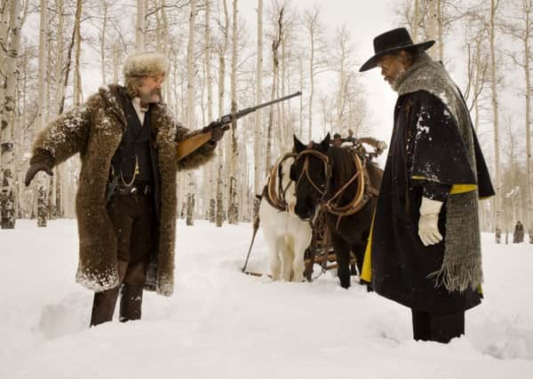 Kurt Russell and Samuel L. Jackson in The Hateful Eight