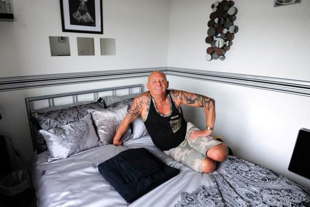 Roger in his refurbished bedroom. Picture: Kate Shemilt