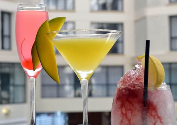A trio of cocktails