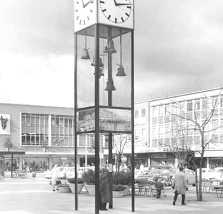Crawley History: Queens Square clock ENGSUS00120131004151306