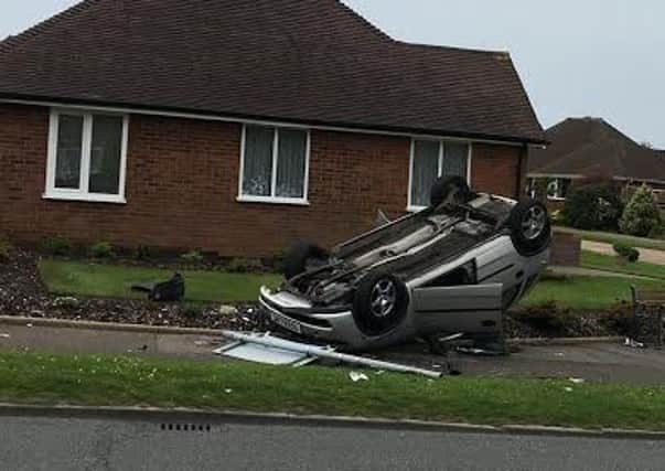 Birkdale crash. Photo submitted by Andy Ashbey. SUS-161006-114215001