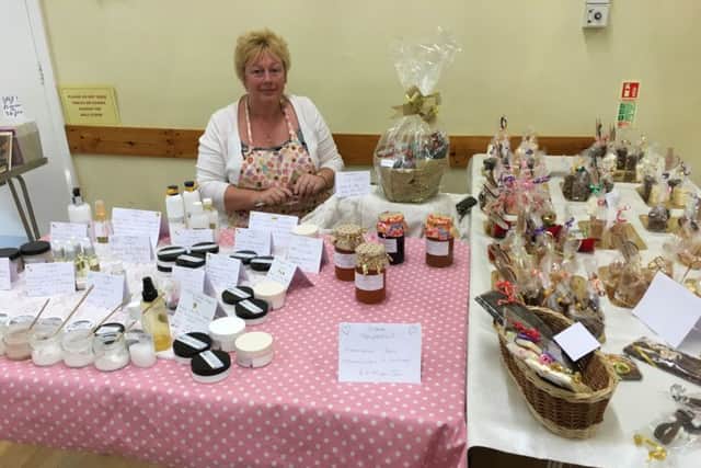 Lindy Alton sells sweets and beauty products from her stall Sweet Temptationz