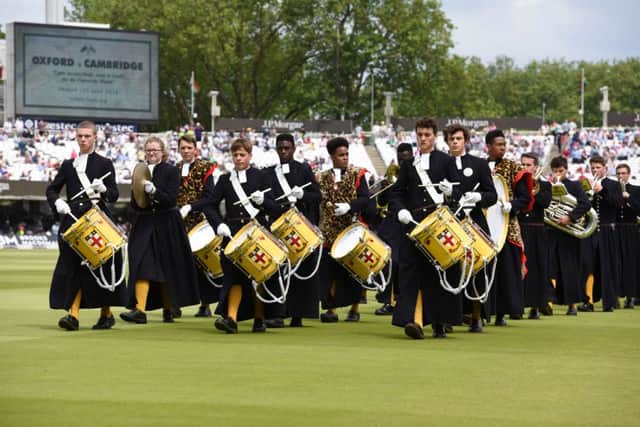 Christ's Hospital performing at Lord's during the third Test between England and Sri Lanka. Picture by Phil Westlake