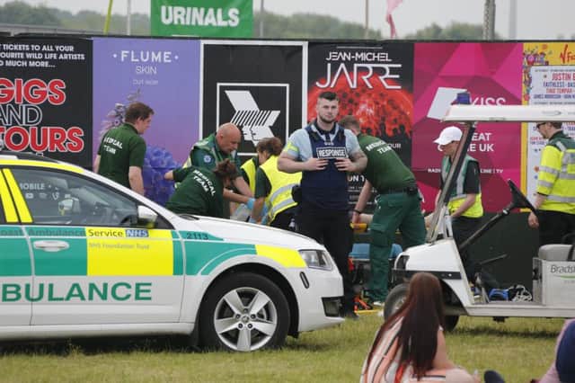 Paramedics treat man in 'extremely serious' condition after Wild Life Festival incident.
