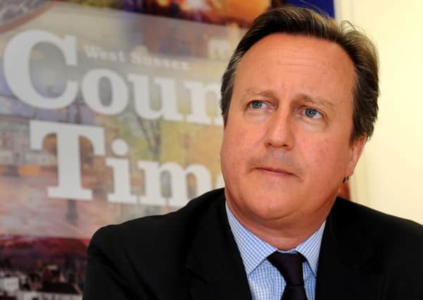 Prime Minister David Cameron visits the County Times Office. Pic Steve Robards  SR1616712 SUS-160613-150731001