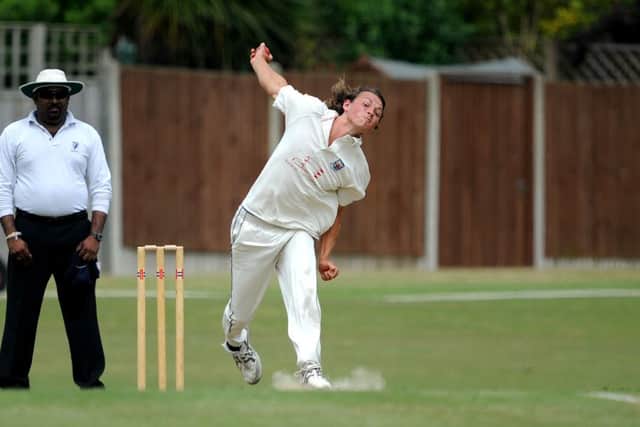 Cricket, Roffey (batting) v Bexhill. Joe Cox. Pic Steve Robards SR1616393 SUS-160614-102407001
