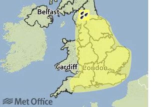 Weather warning issued across the south-east