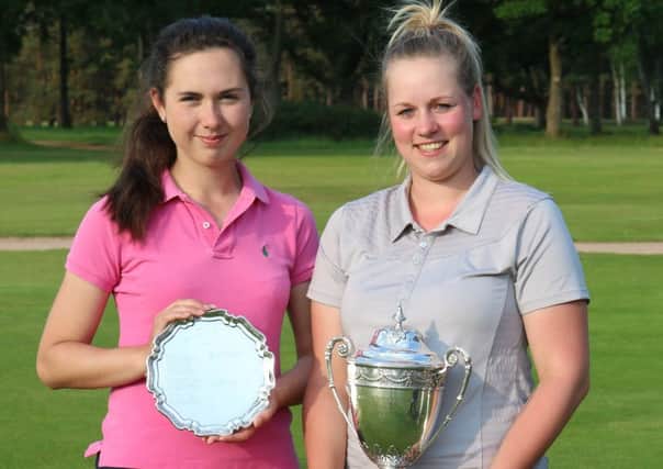 County ladies' golf champion Chelsea Masters (right) with runner-up Penny Brown