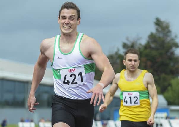 Ollie Smith grabs glory in the 400m / Picture by Gary Mitchell