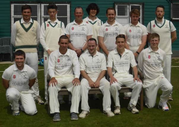 Crowhurst Park Cricket Club's first team squad lines up for the camera prior to the match against Findon
