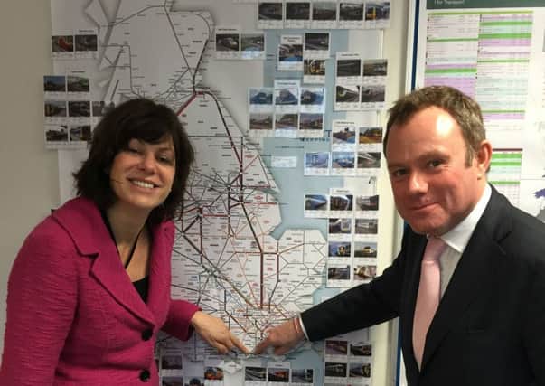 MP Nick Herbert with Rail Minister Claire Perry last year