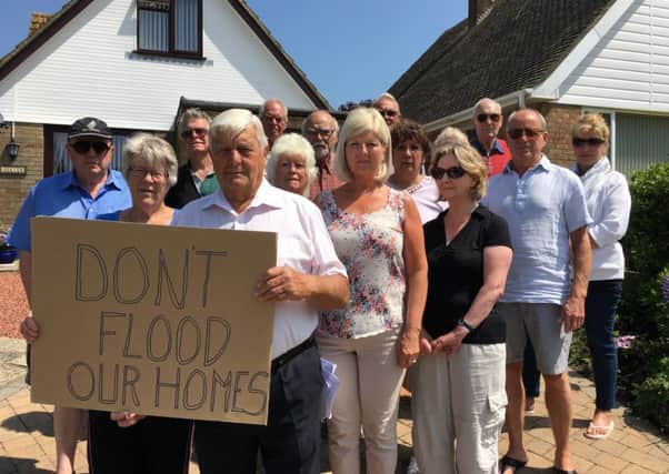 Angry Felpham residents believe the new homes will create a flood risk to their properties