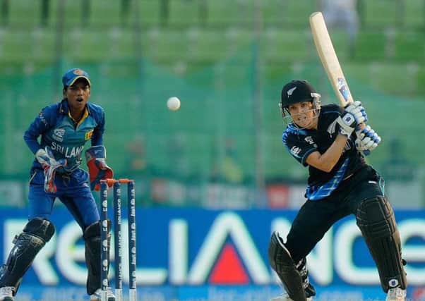 Sara McGlashan batting for New Zealand in the ICC Womens World T20 earlier this year (Getty Images)