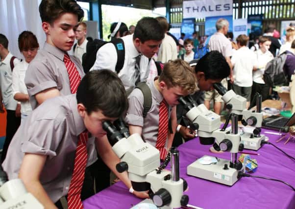 Exploring the world of science at the Big Bang Fair South East at the South of England Showground in 2015 - picture courtesy of Crawley STEMfest