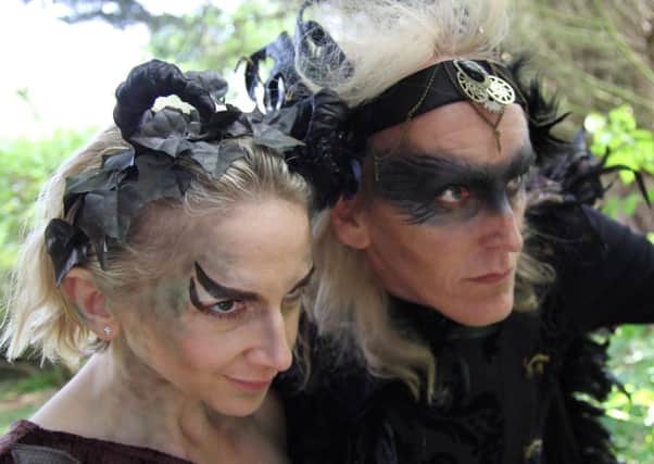 Roz Hall as Puck and Andrew Donovan as Oberon