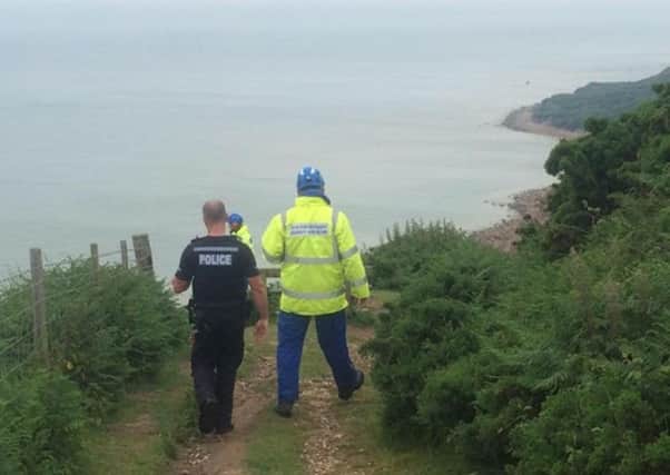 Hastings Coastguard and Sussex Police responding to call near Hastings Country Park. wYLAvSMplJQMf0cYmuff