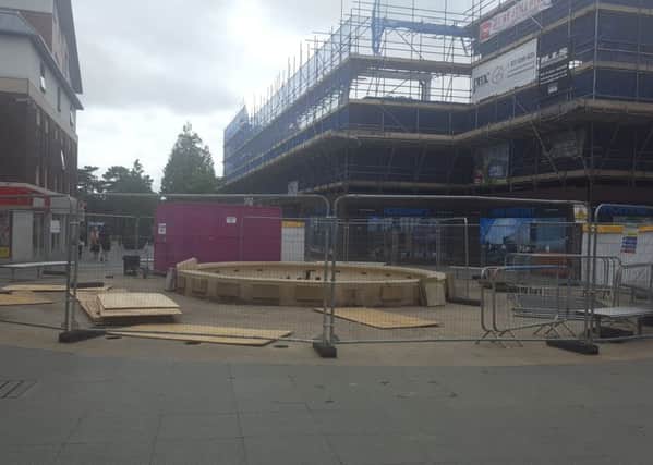 Shelley Fountain removed in Horsham