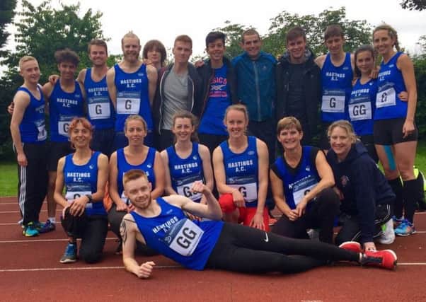 Hastings Athletic Club's competitors at the Southern Athletics League meeting in Eltham