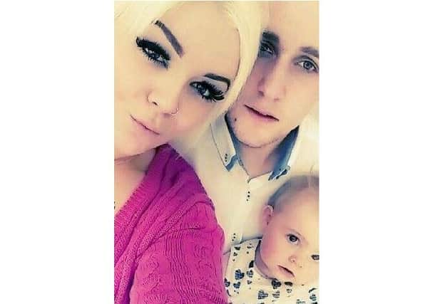 Sam Caulfield, his girlfriend Hayley Hillyer and baby girl Millie-May