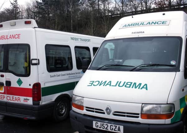 Sussex patient transport service vehicles before Coperforma took over the contract