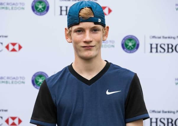 Chichester tennis starlet Noah Burton