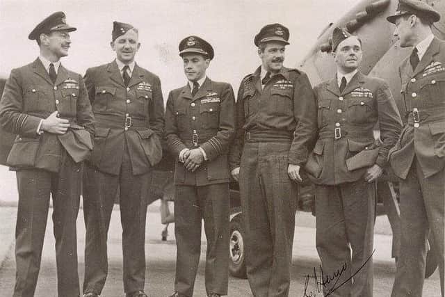 Wag Haw second from right with other veterans of the Battle of Britain 1950