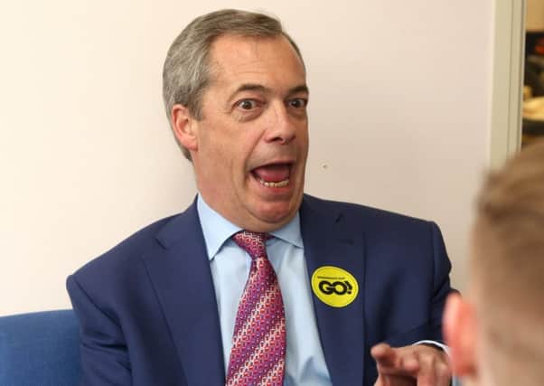 Nigel Farage pictured earlier this year