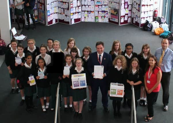 Millais students with MP Jeremy Quin SUS-161107-150312001
