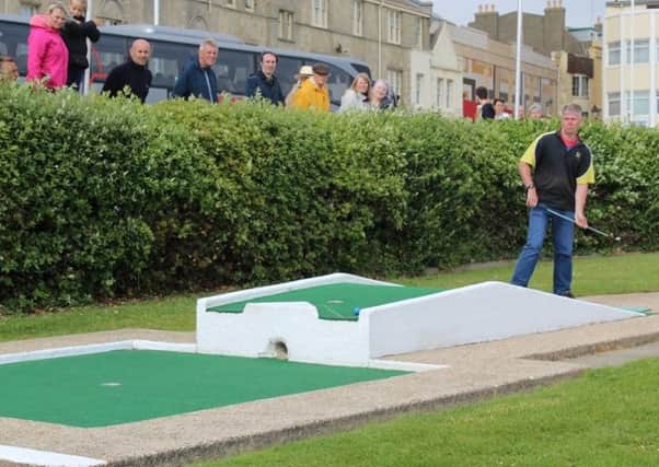 Derek Bentall from Crawley Down has been chosen to represent Great Britain in the European Seniors Championship after finishing fifth in the World Crazy Golf Championships - picture submitted KuUEDrTeDxHo94PEMwe7