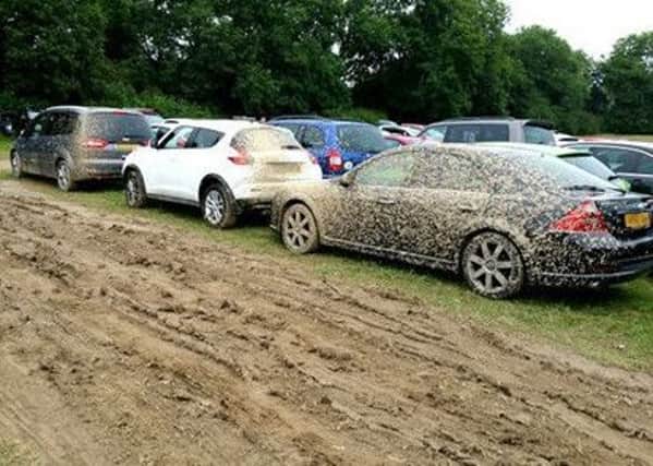 Holiday makers cars found in field near Gatwick Airport. Photo by Sussex Police.