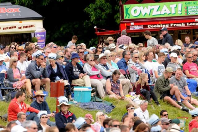 Spectators gather for Sussex's Sunday Natwest T20 Blast clash at Arundel.