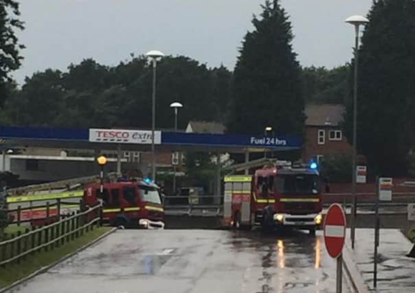 Firefighters were called to Tesco Extra in Hastings. SUS-160628-200036001