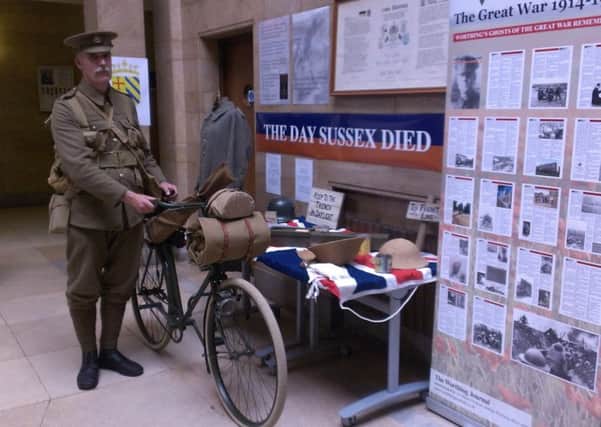 Wayne Batchelor from the Great War Society at Worthing Town Hall