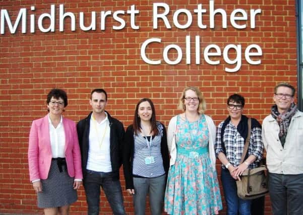 The joint staff meeting at Midhurst Rother College to build links with students in Nogent-Le-Rotrou