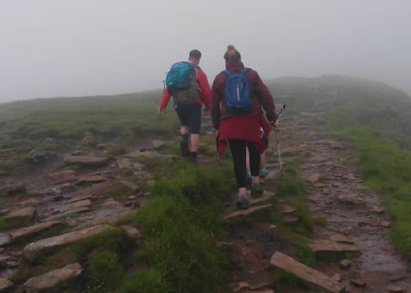 Battling through the Brecon Beacons in dire weather for the Race the Sun Challenge on Saturday