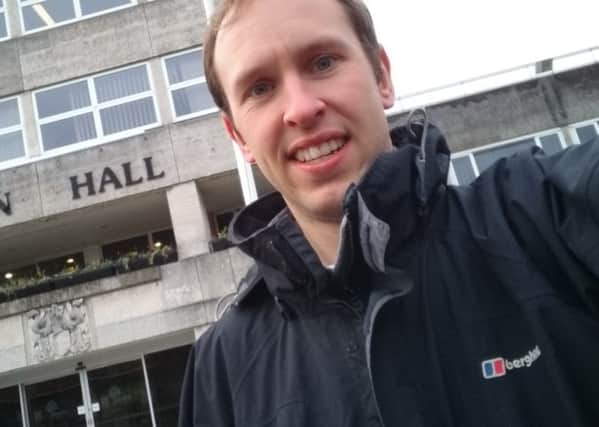 Tim Lunnon outside Crawley Town Hall (photo submitted). SUS-160719-105901001