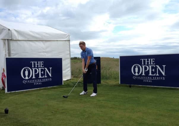 St Leonards-based golfer Chris Cotton on the tee in final qualifying for The 145th Open Championship