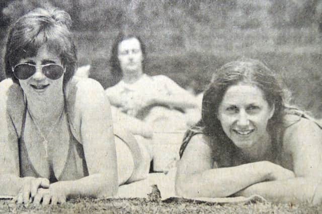 Enjoying the heatwave in Horsham Park back in 1976