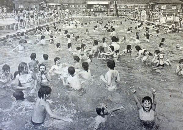 Horsham's open air pool in 1976