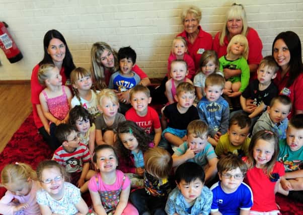Staff and children at Pagham Playgroup