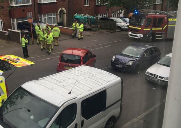 A red Ford and a purple Fiat crashed head-on on Old London Road