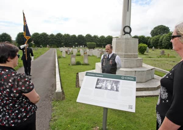 DM16127838a.jpg 'The Day Sussex Died' 100th anniversary service; Portfield Cemetery; Chichester. Photo by Derek Martin SUS-160630-203746008