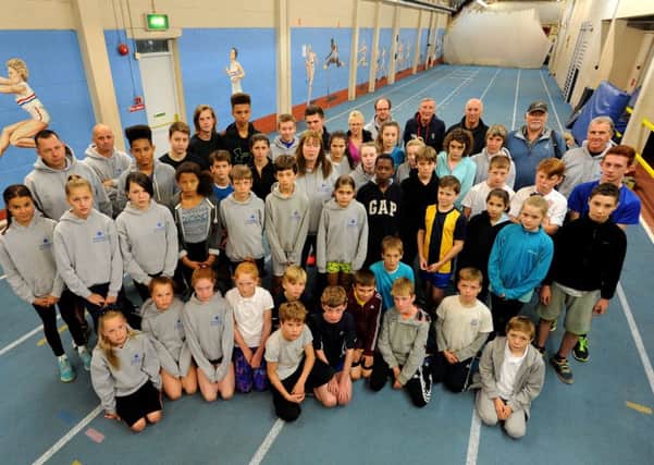 Users and coaches in the indoor athletics facility in Broadbridge Heath pictured in late 2015