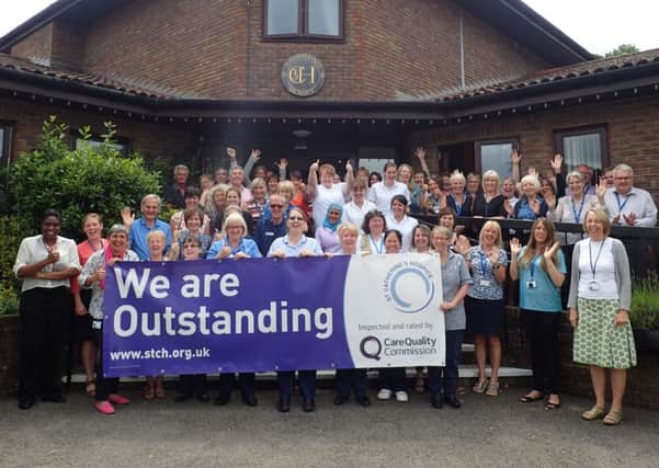 Staff at St Catherine's Hospice are thrilled to have been rated 'outstanding' by the Care Quality Commission SUS-160407-163552001