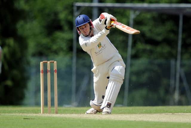 Cricket; Sussex League Division 4: West Chiltingham v Slinfold (batting).  Sean Overton. Pic Steve Robards SR1619376 SUS-160407-130934001