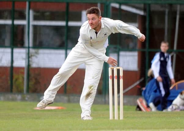 Cricket Lindfield v Roffey 30-04-16. George Flemming (roffey). Pic Steve Robards SR1612359 SUS-160205-131315001