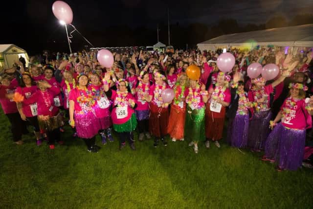 More than 400 ladies took part in the St Catherines Hospice Midnight Walk, Horsham Park on 2nd July 2016 - picture by Ian Stratton