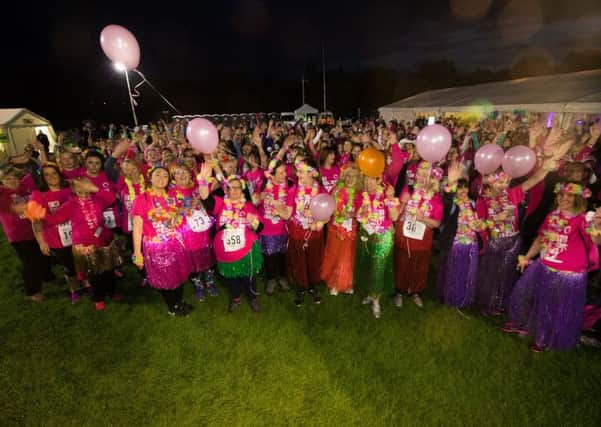 More than 400 ladies took part in the St Catherines Hospice Midnight Walk, Horsham Park on 2nd July 2016 - picture by Ian Stratton