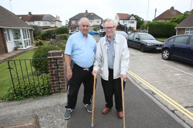 Raymond Ashdown, right, and his neighbour John Sopp. Picture: Derek Martin